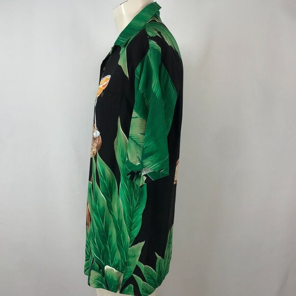 TORI RICHARDS - MENS MEDIUM -MULTICOLOR SHORT SLEEVE BUTTON HAWAIIAN DRINK SHIRT - Picture 2 of 5